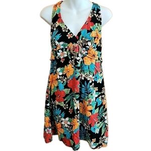 Coco Reef Womens Tropical Bra Sized Halter Swim Dress Cover -Up Size X-Large 36D